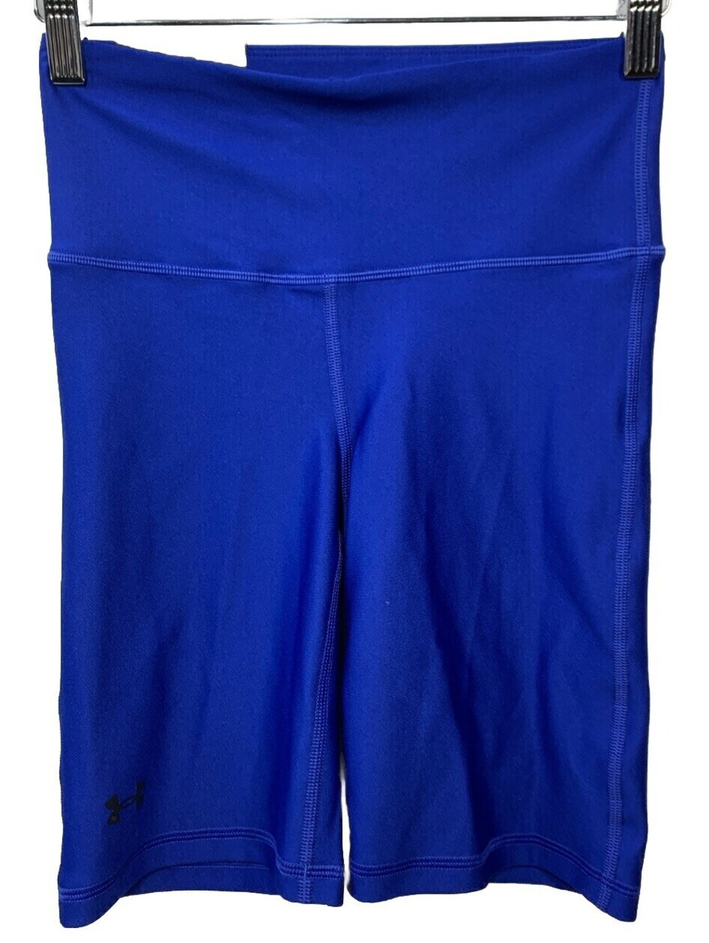 Under Armour Women's Heatgear Bike Shorts Size XS Blue Compression High Rise